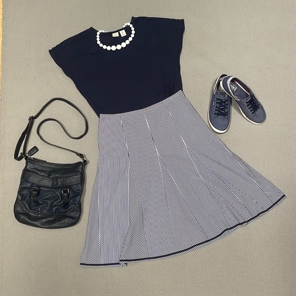 Talbots Striped Panel Skirt - Picture 1 of 5